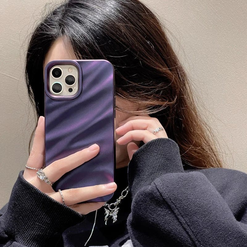 RuffleWave Satin iPhone Case