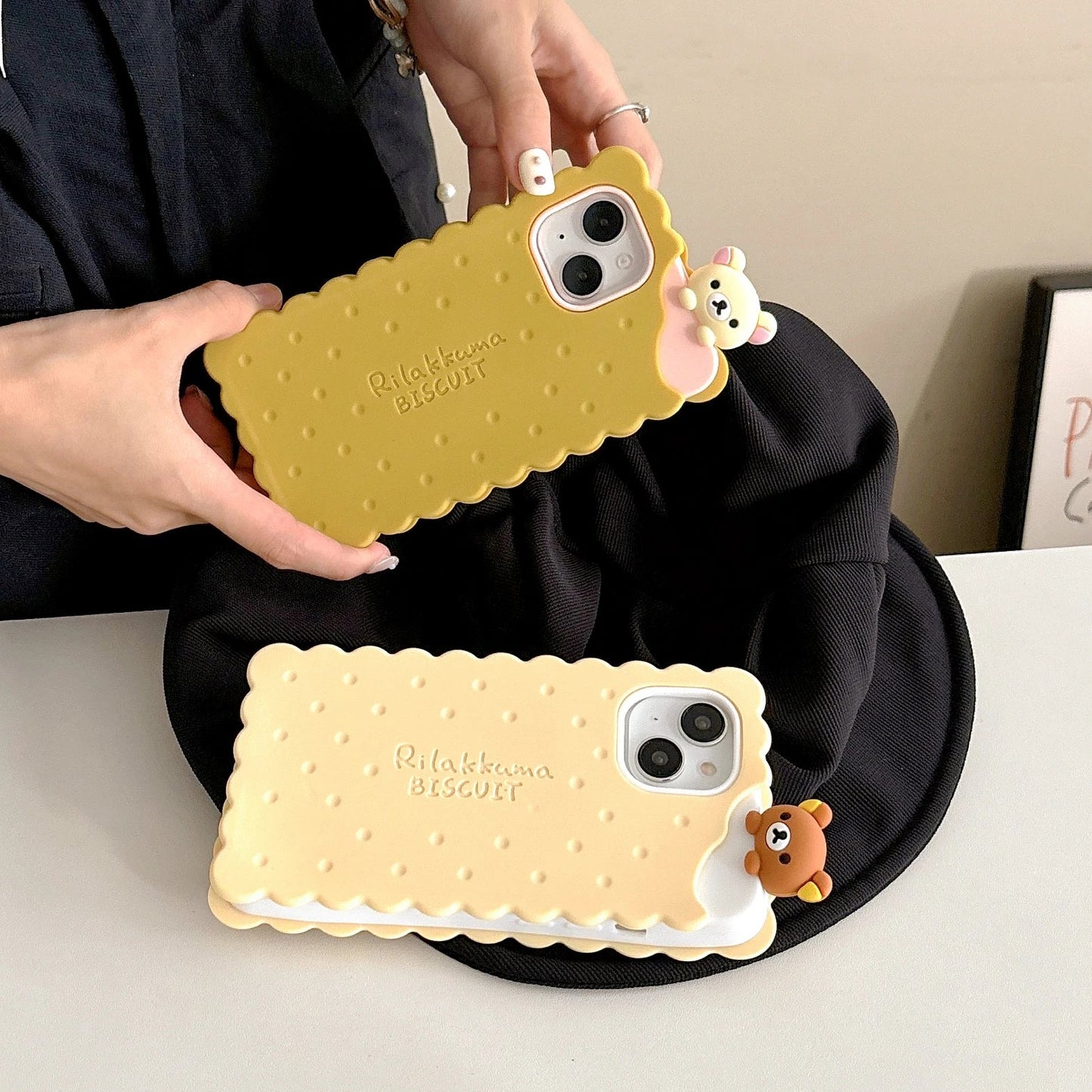 Sandwich Biscuit Tide Bear Soft Silicone Phone Case