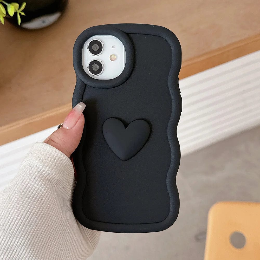3D Love Heart Wave iPhone Case