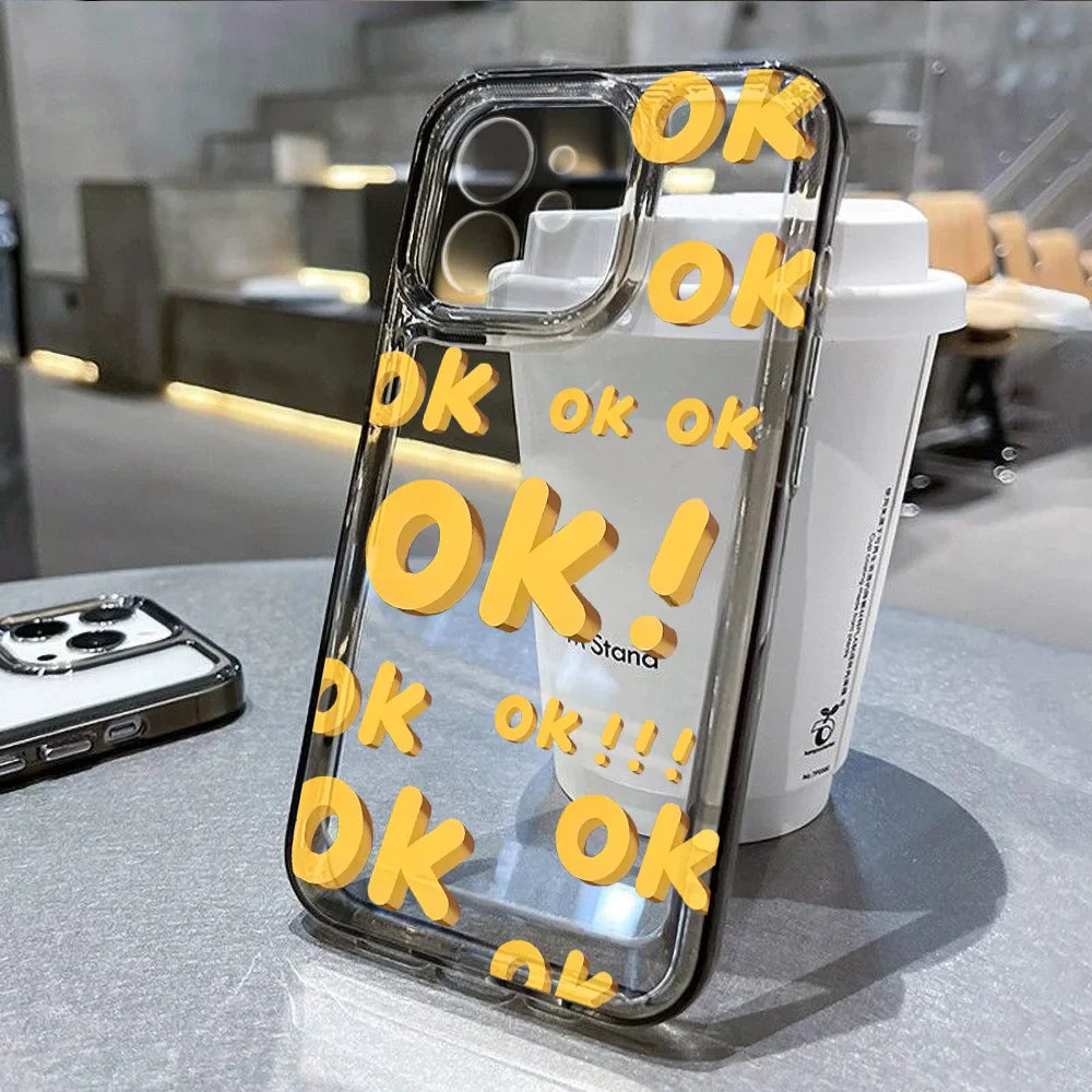 Simple Letter Cover Soft Silicone Phone Case