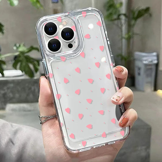 Pink Love Heart Phone Case