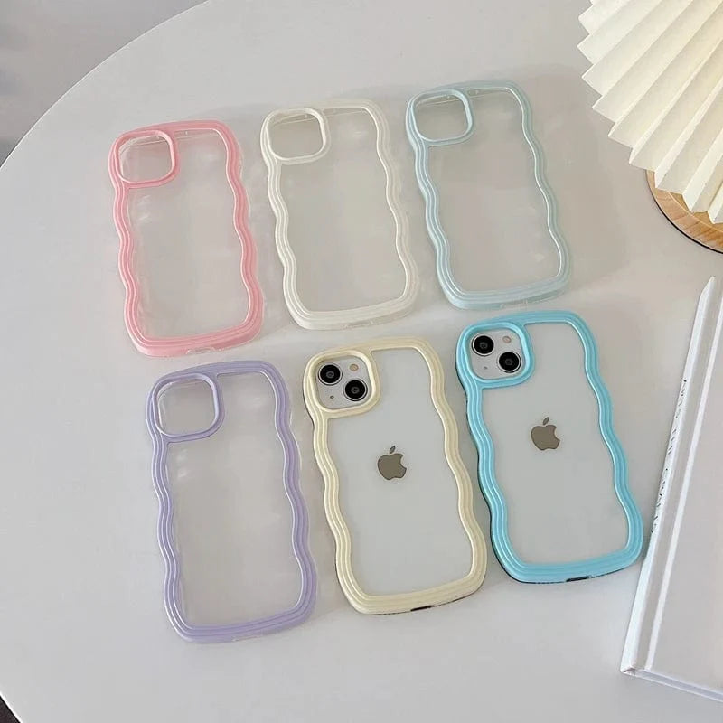Soft Wavy Lines iPhone Case