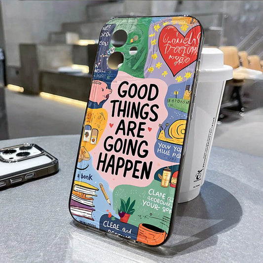 Simple Letter Cover Soft Silicone Phone Case