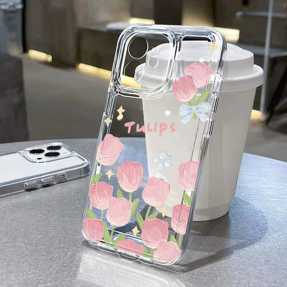 Tulip Silicone Cover Soft Fundas Phone Case