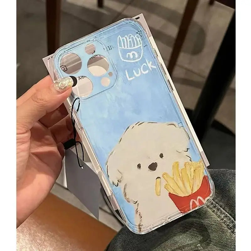 Puppy and French Fries Phone Case