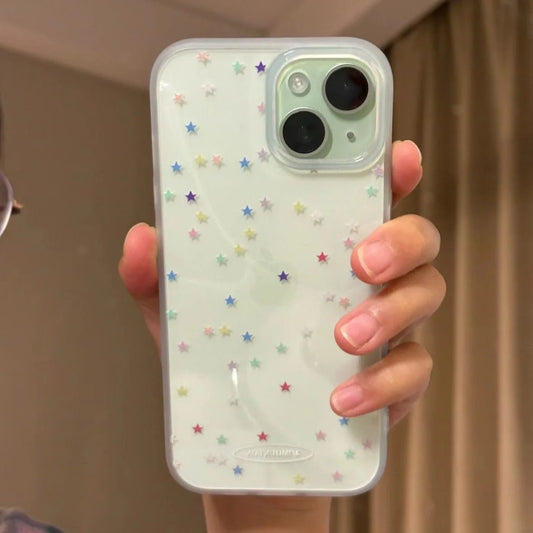 Transparent Colorful Star Phone Case