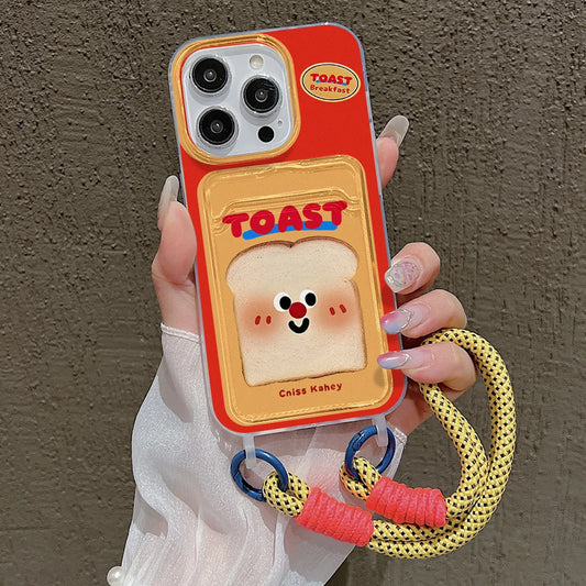 Wrist Chain Soft Card Bag Cover Cute Cartoon Phone Case