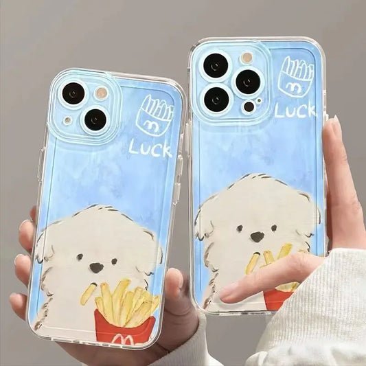 Puppy and French Fries Phone Case