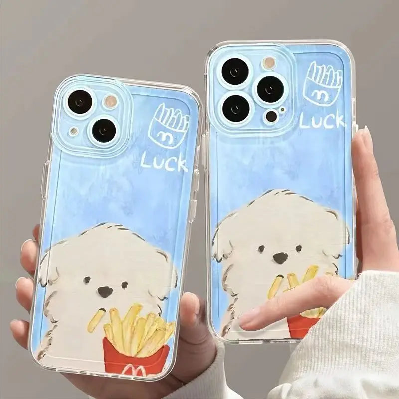 Puppy and French Fries Phone Case