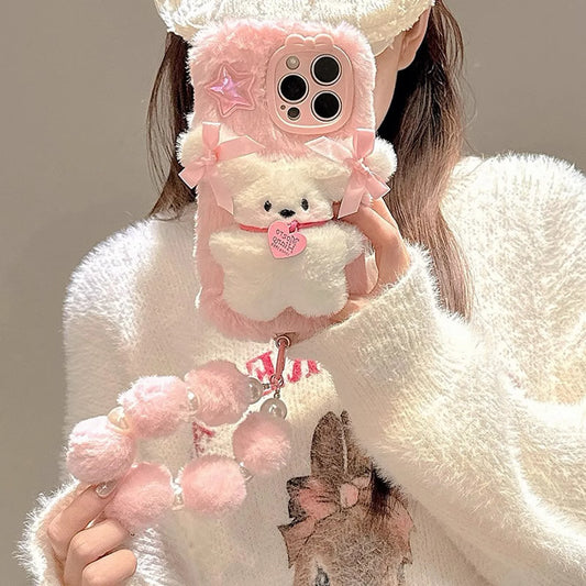 Pink Plush 3D Doll Phone Case