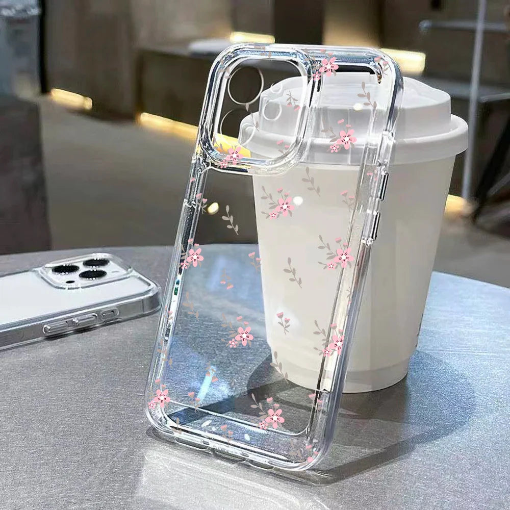 Transparent Flower Phone Case