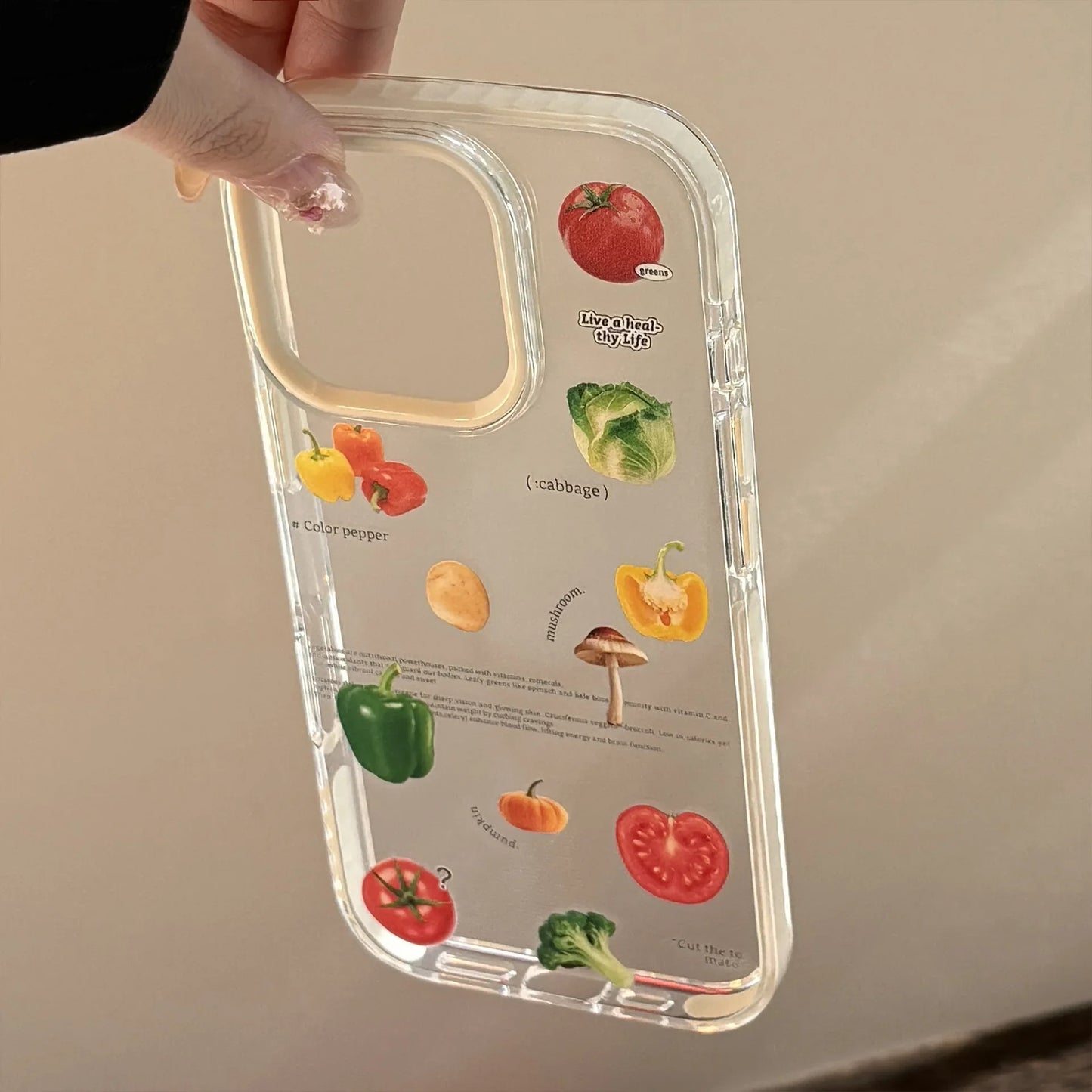 Korean Vegetable 3D Cartoon Tomato Bracket Magnetic Phone Case For iPhone