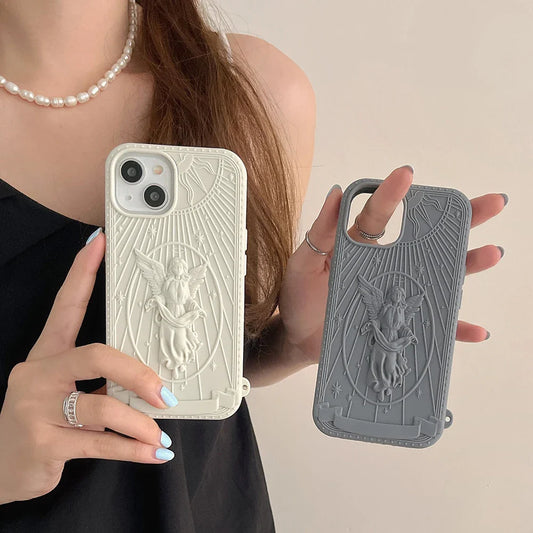 3D Classical Art Angel Statue Phone Case
