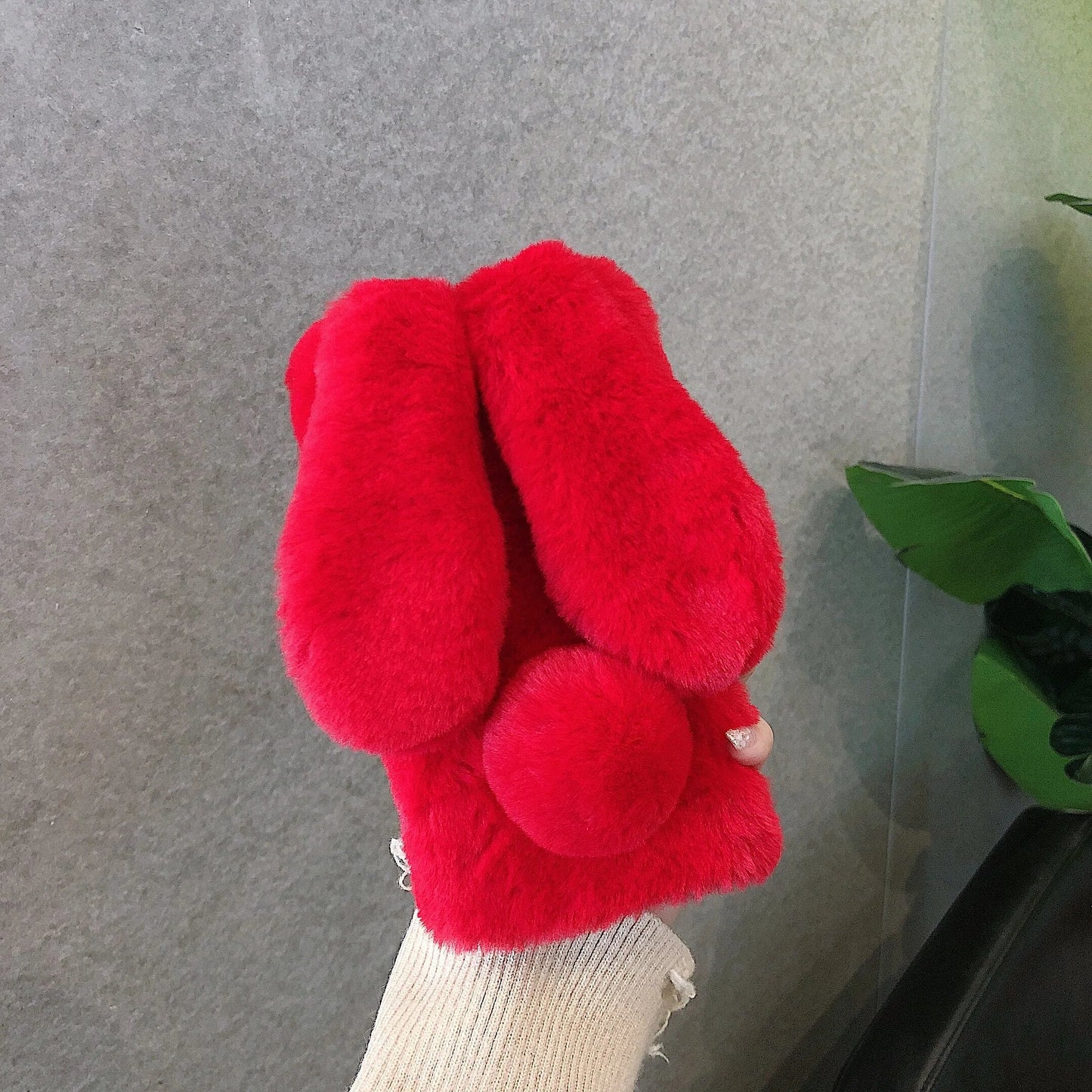 Rabbit Hair Plush Phone Case