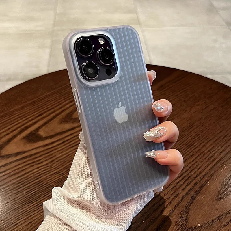 Soft Matte Corrugated Clear Phone Case