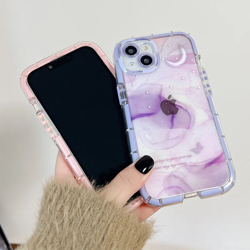 Pink Purple Dream Starry Sky Luminous Bumper Phone Case