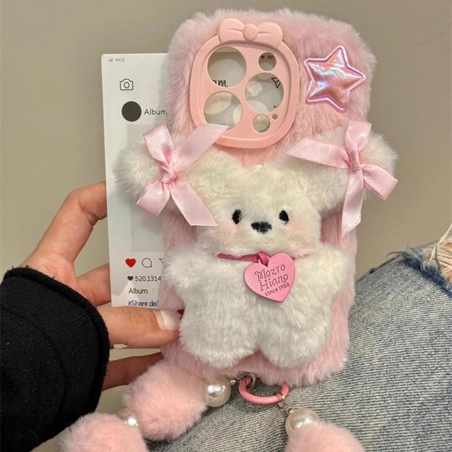 Pink Plush 3D Doll Phone Case