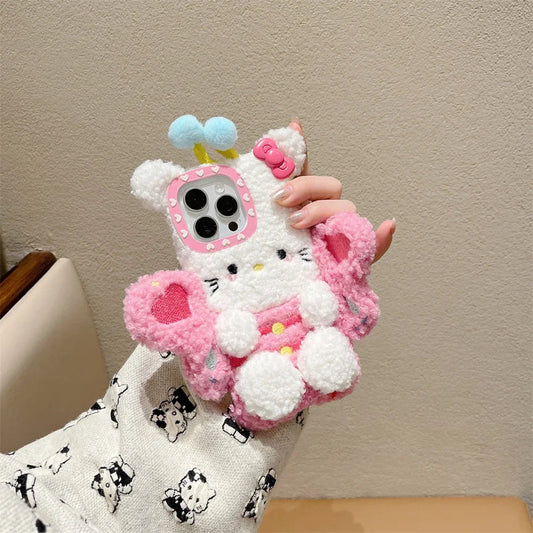 Plush Cute Bee Phone Case