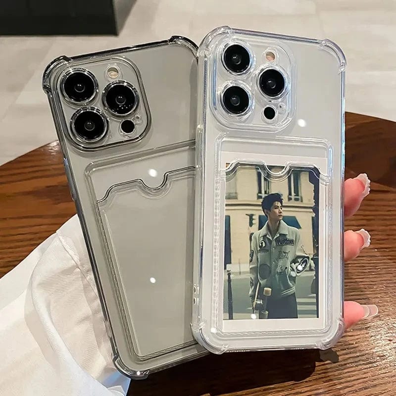 Transparent Card Slot Bag Holder iPhone Case