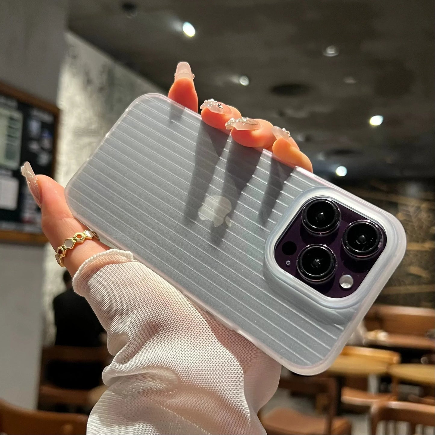 Soft Matte Corrugated Clear Phone Case