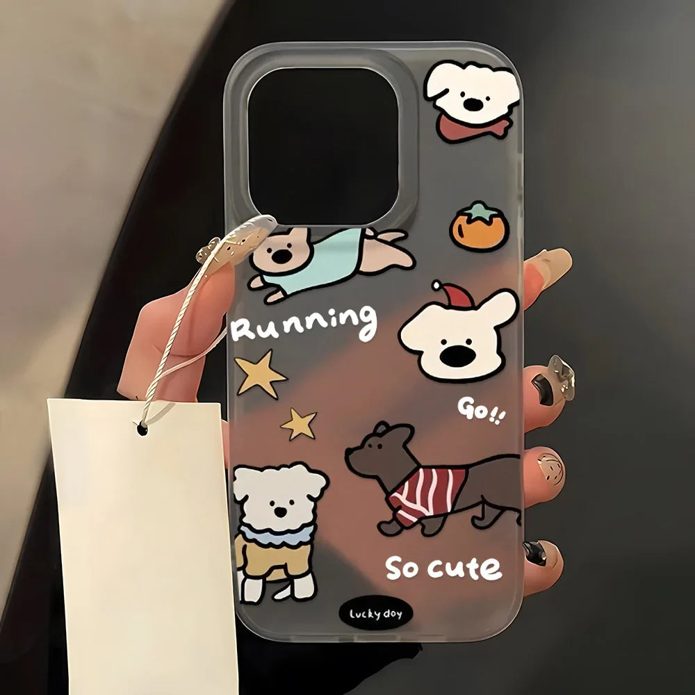 Soft TPU Matte Cute Bear Phone Case