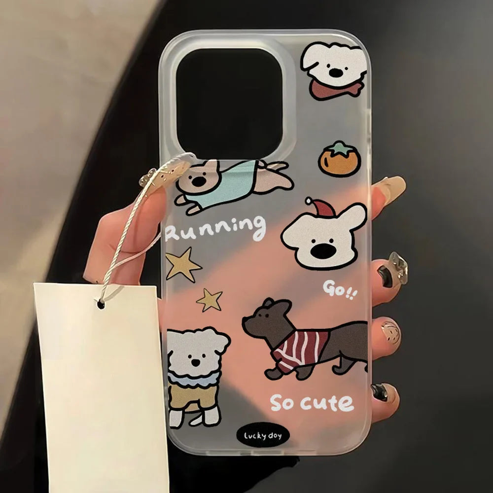 Soft TPU Matte Cute Bear Phone Case