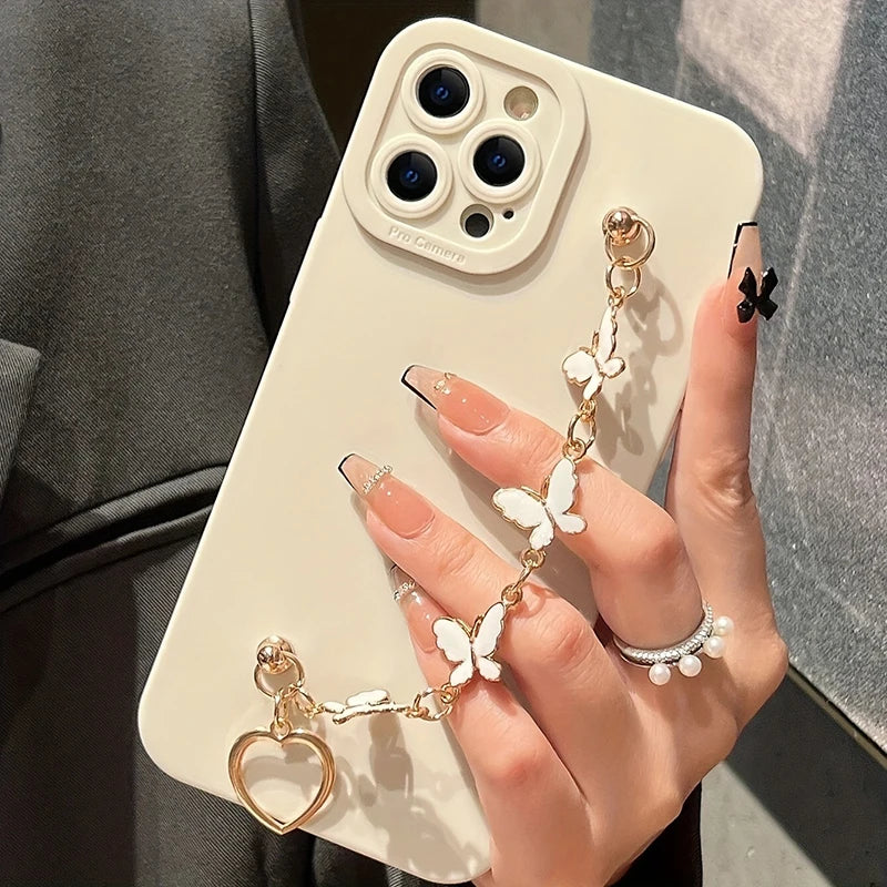 Black White Butterfly Chain Phone Case