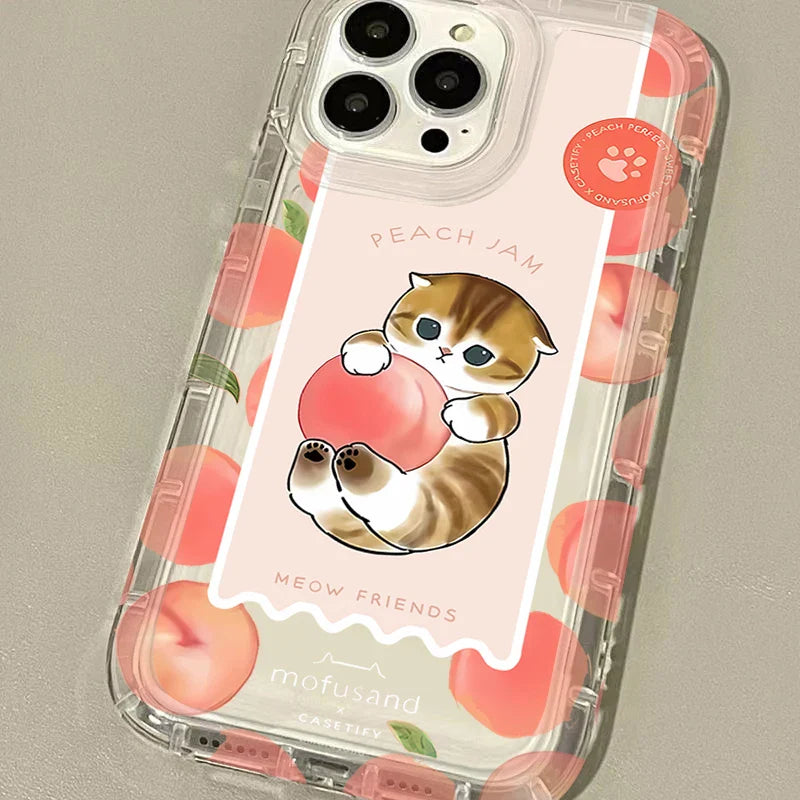 Mofusand Shark Cat Clear Phone Case