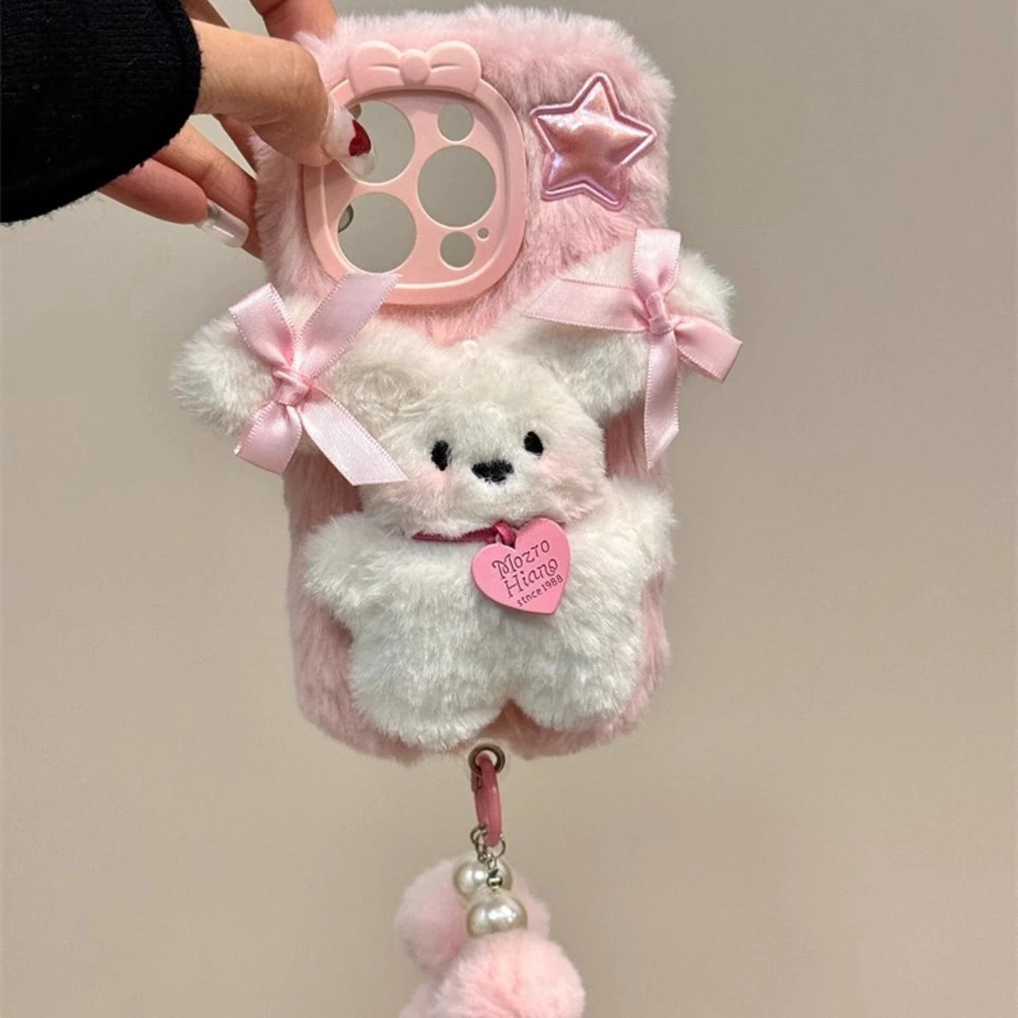 Pink Plush 3D Doll Phone Case