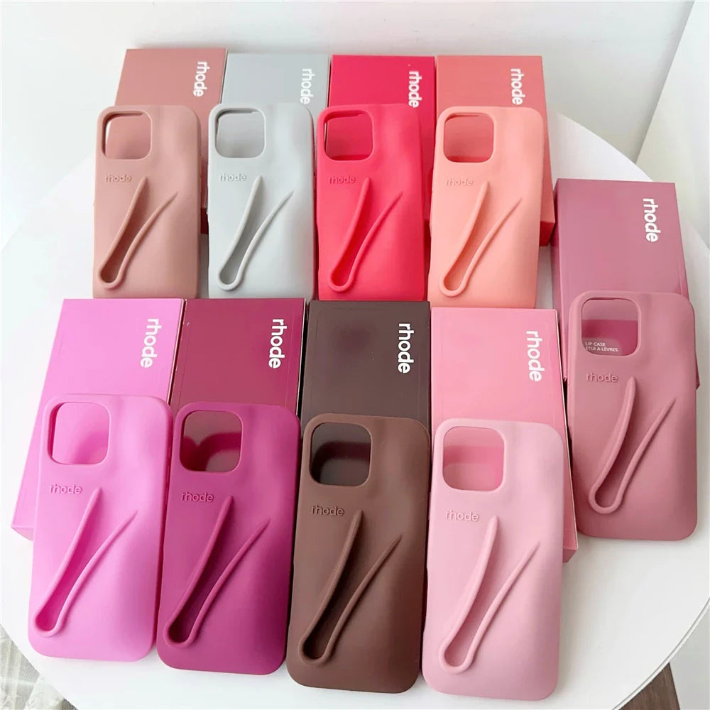 Rhode Lipstick Holder Silicone Phone Case