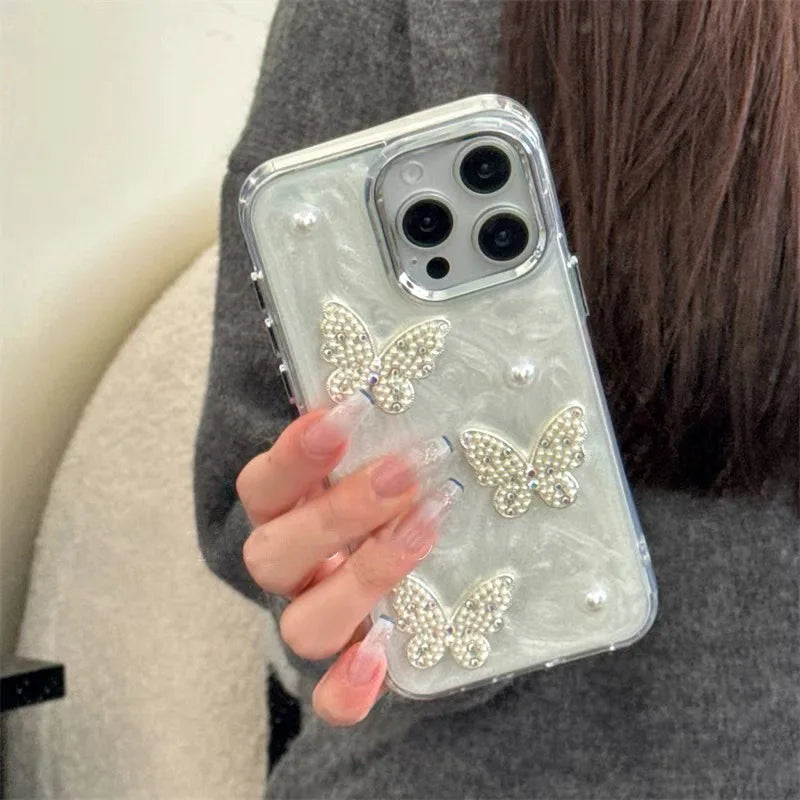 3D Jewelry Butterfly Phone Case