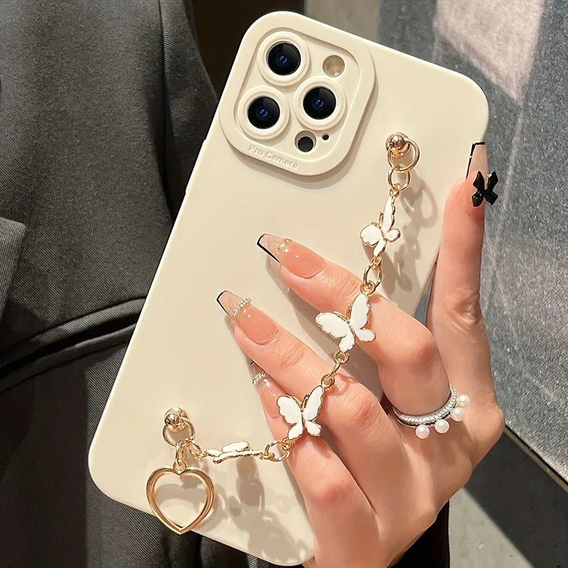 Black White Butterfly Chain Phone Case