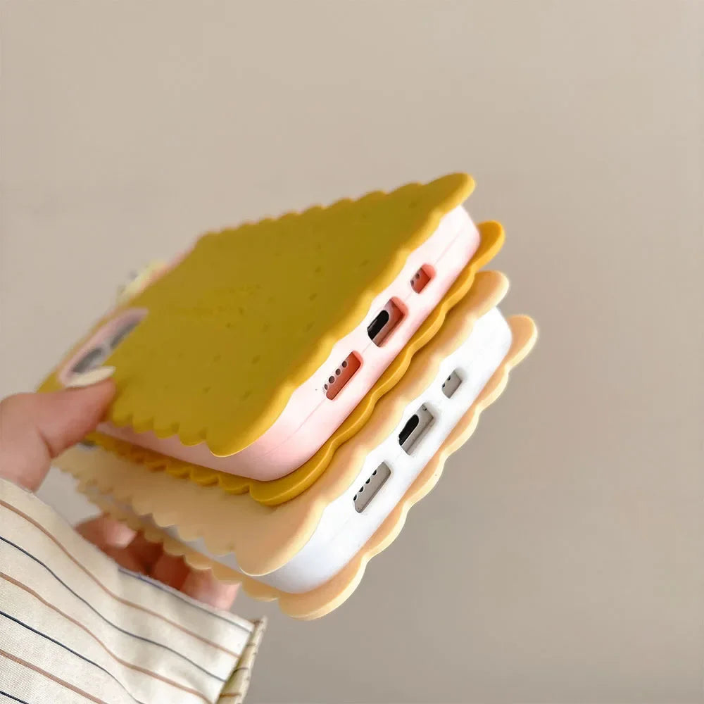 Sandwich Biscuit Tide Bear Soft Silicone Phone Case