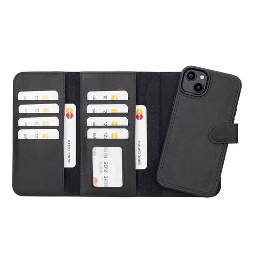 Santa iPhone 14 Plus Leather Detachable Wallet Case