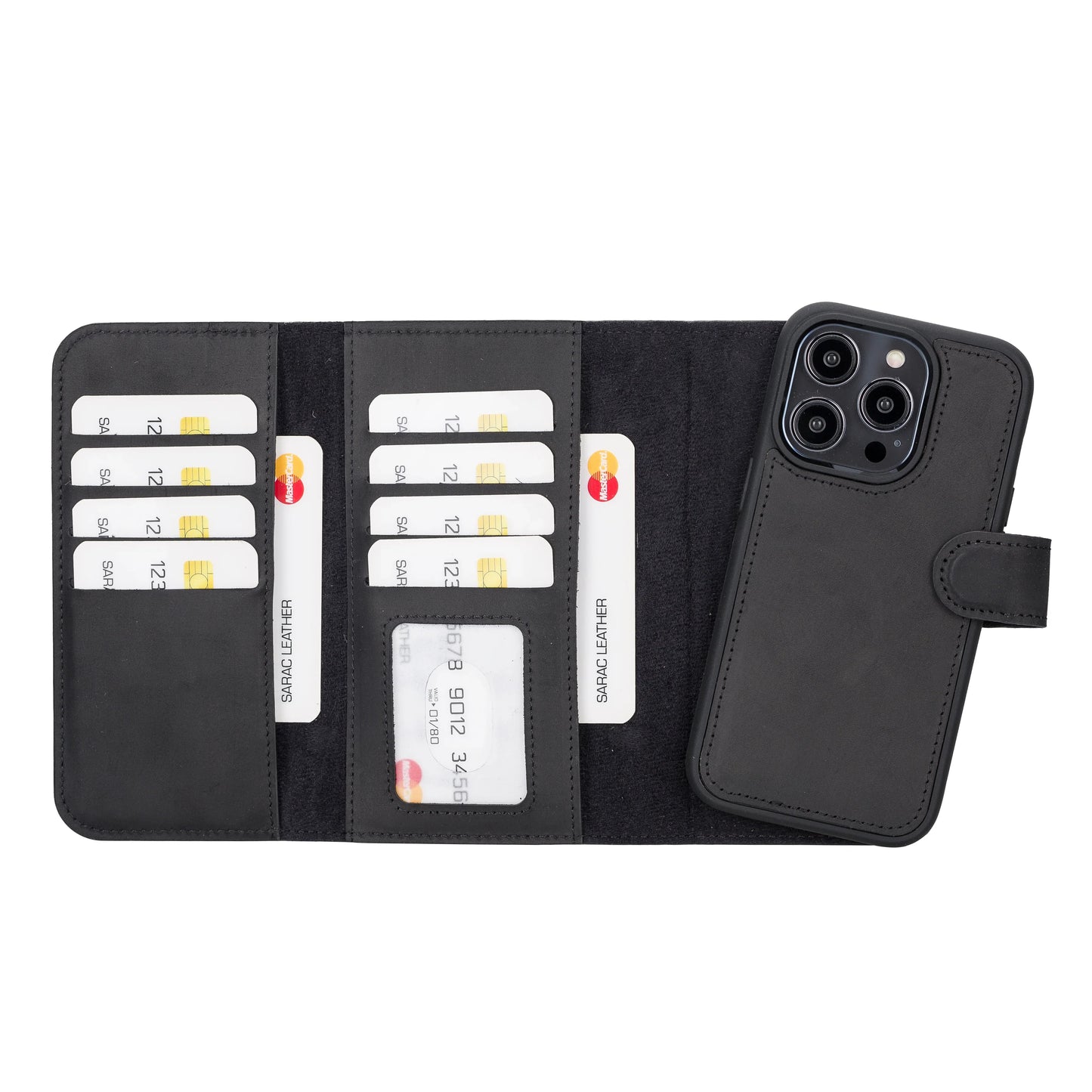 Santa iPhone 16 Pro Max Leather Detachable Wallet Case