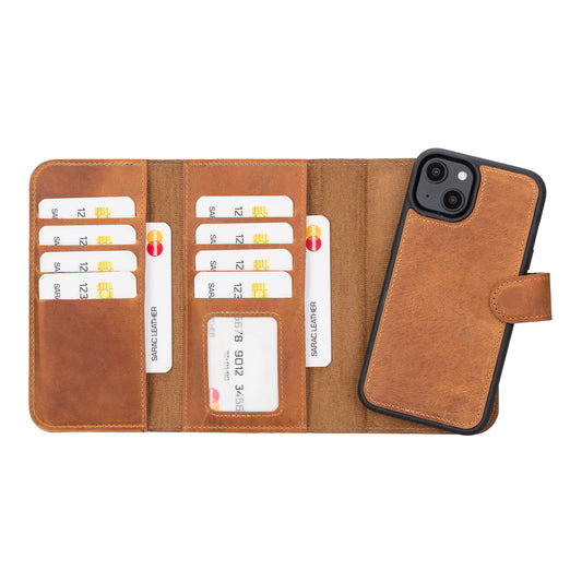 Santa iPhone 14 Leather Detachable Wallet Case