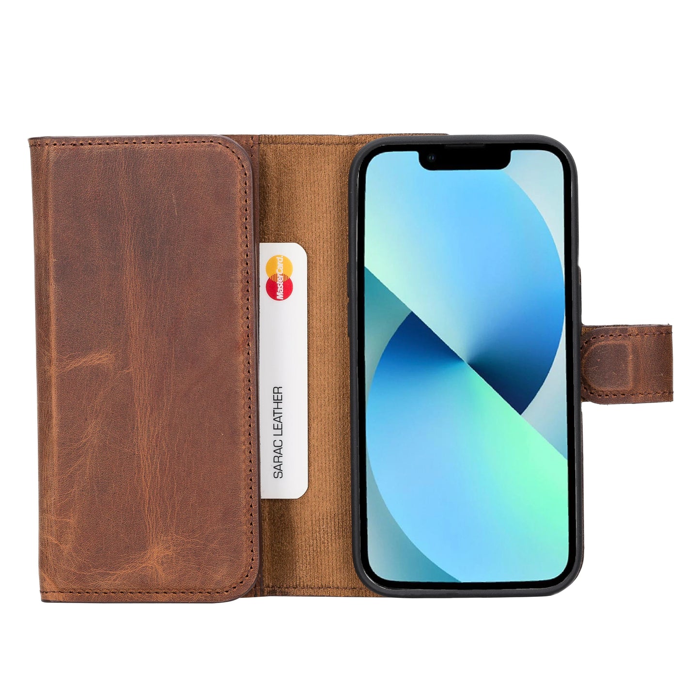 Santa iPhone 14 Pro Leather Detachable Wallet Case