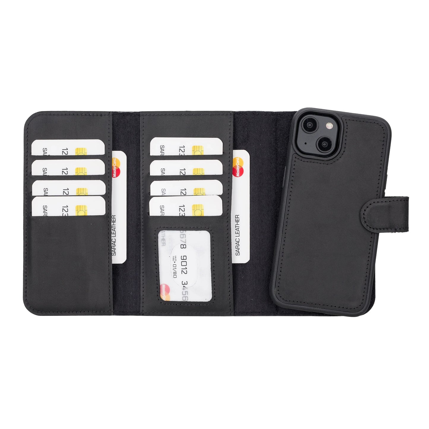 Santa iPhone 14 Leather Detachable Wallet Case