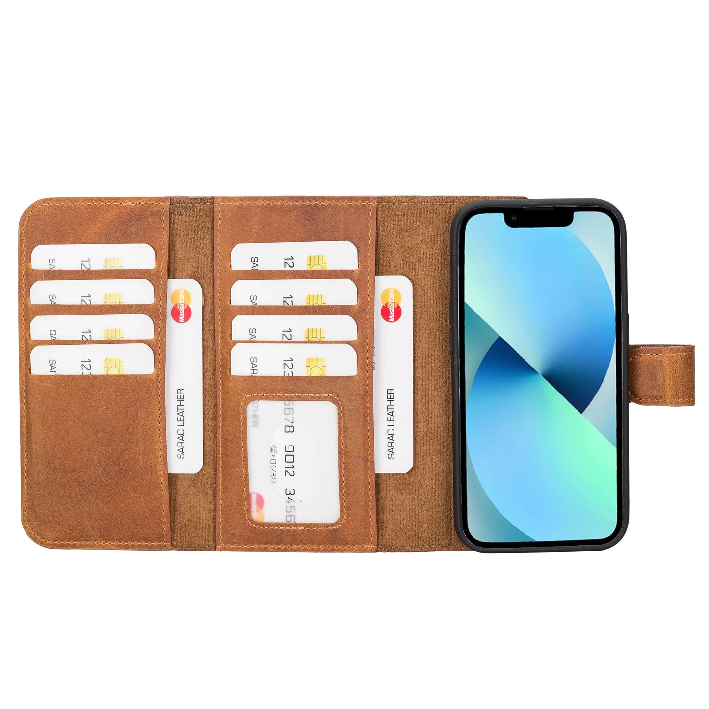 Santa iPhone 14 Pro Leather Detachable Wallet Case