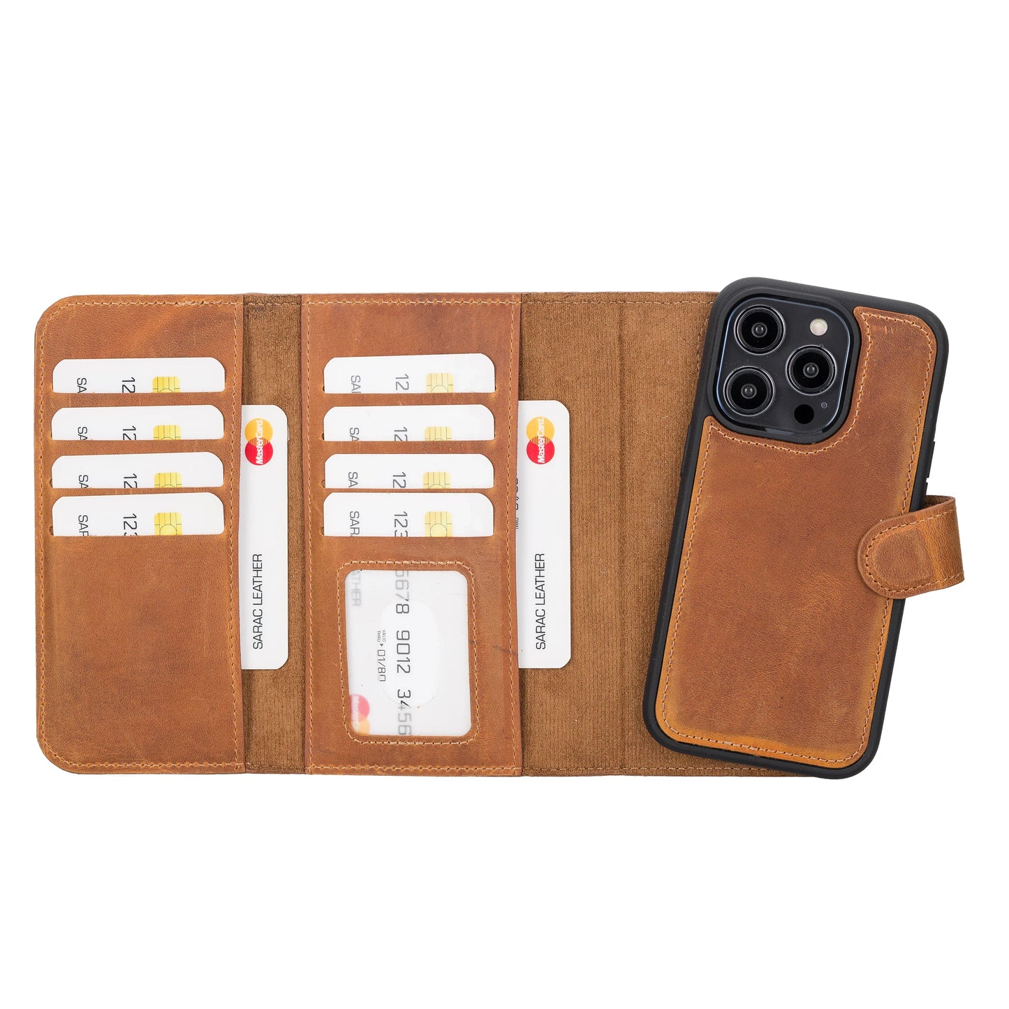 Santa iPhone 14 Pro Leather Detachable Wallet Case