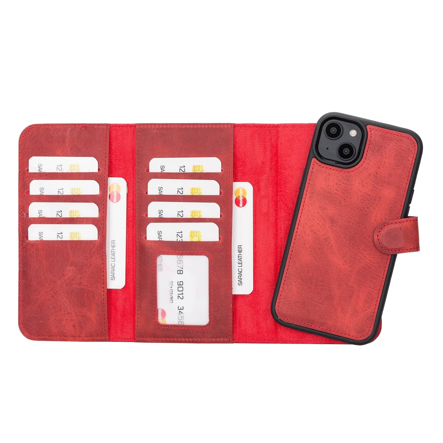 Santa iPhone 14 Plus Leather Detachable Wallet Case