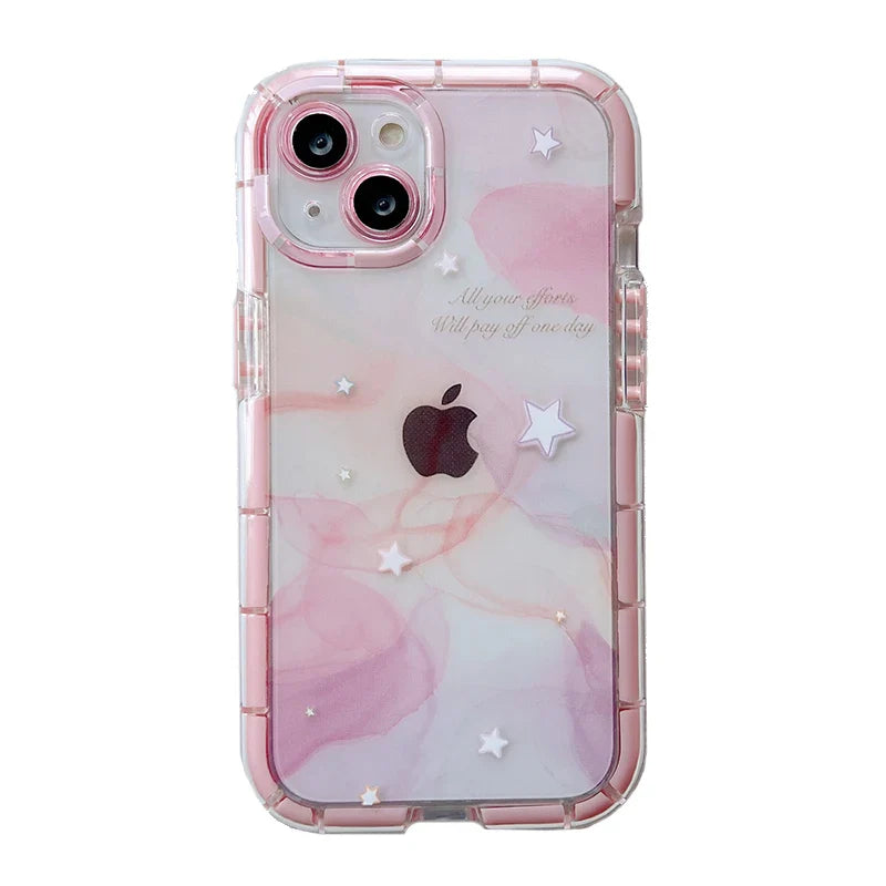 Pink Purple Dream Starry Sky Luminous Bumper Phone Case