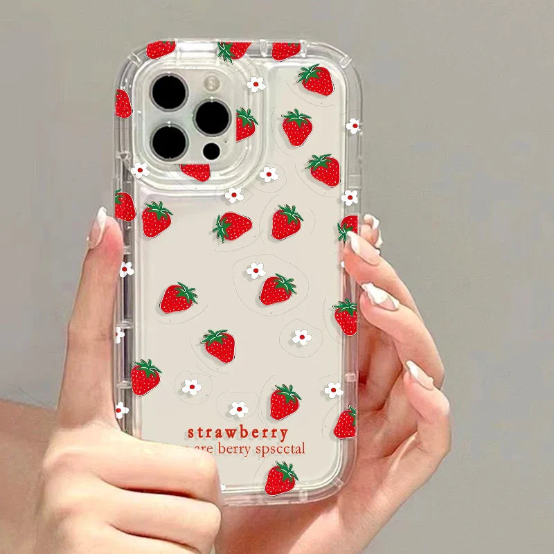 Transparent Fruit Soft Clear Phone Case