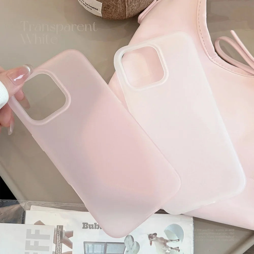 Soft Matte Candy Transparent Phone Case