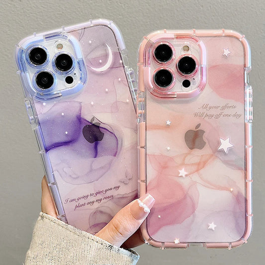Pink Purple Dream Starry Sky Luminous Bumper Phone Case