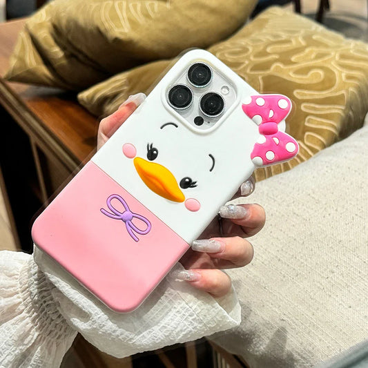 3D Cute Cartoon Daisy Duck Soft Silicone Phone Case