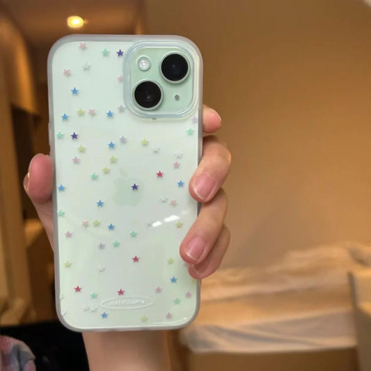 Transparent Colorful Star Phone Case