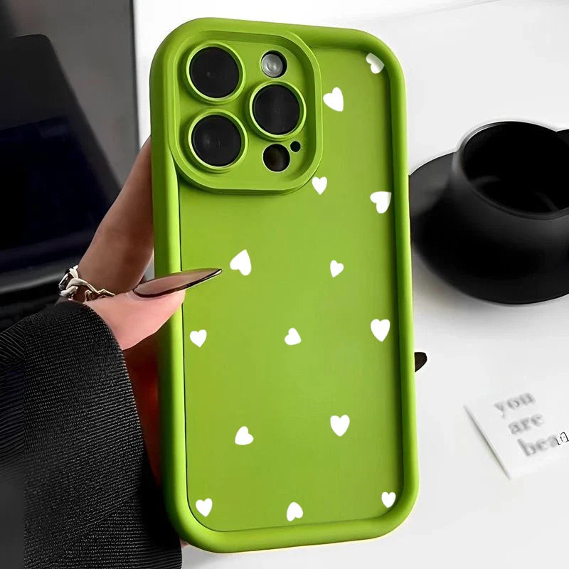 Simple Style Love Hearts Print Soft Silicone Cover Coque Phone Case