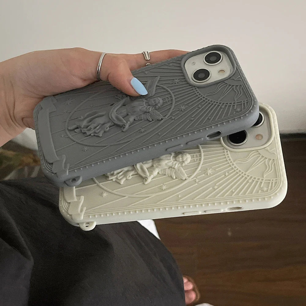 3D Classical Art Angel Statue Phone Case