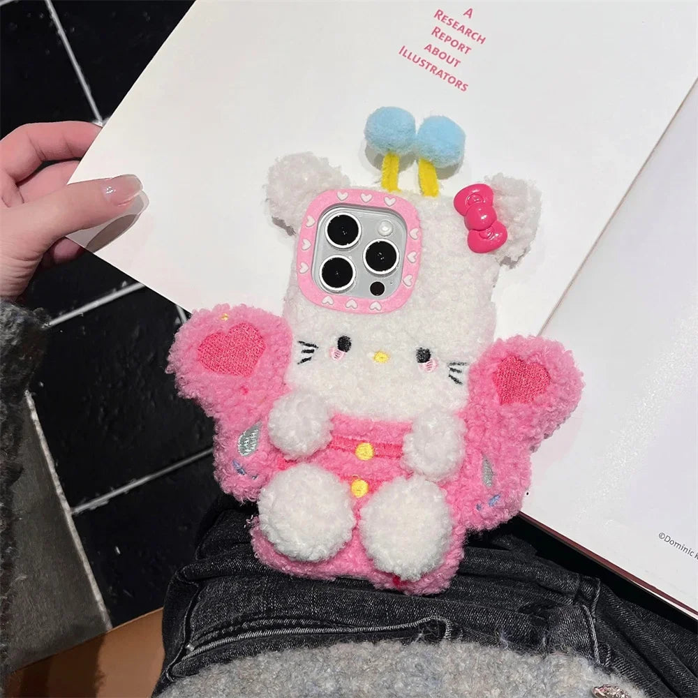 Plush Cute Bee Phone Case